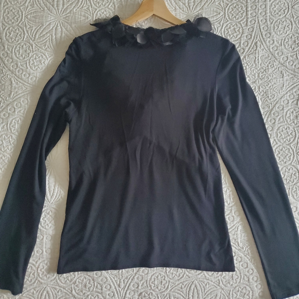 Phase Eight Elegant Black Long Sleeve Top - Picture 3 of 6